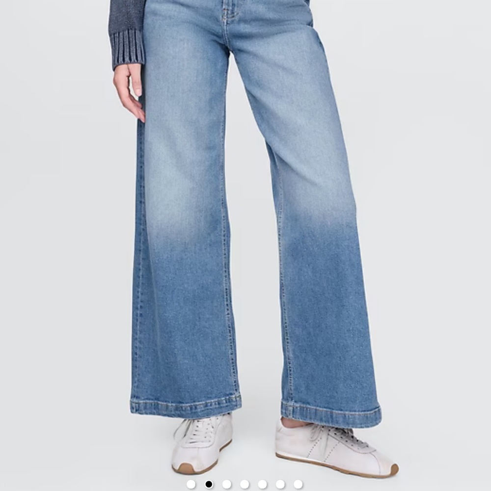 GAP High Stride Wide-Leg Ankle Jeans NWT Size 30